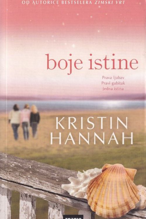 Naslovnica knjige Boje istine, autorice Kristin Hannah s tri žene u daljini koje gledaju prema jezeru.