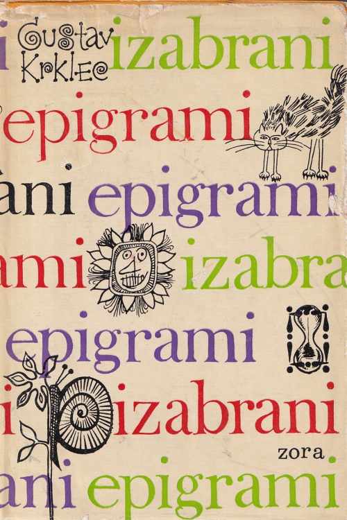 Izabrani epigrami - Gustav Krklec, naslovnica knjige