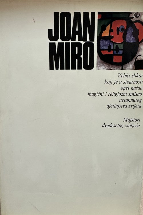 Majstori dvadesetog stoljeća: Joan Miro - Mario Bucci, naslovnica knjige