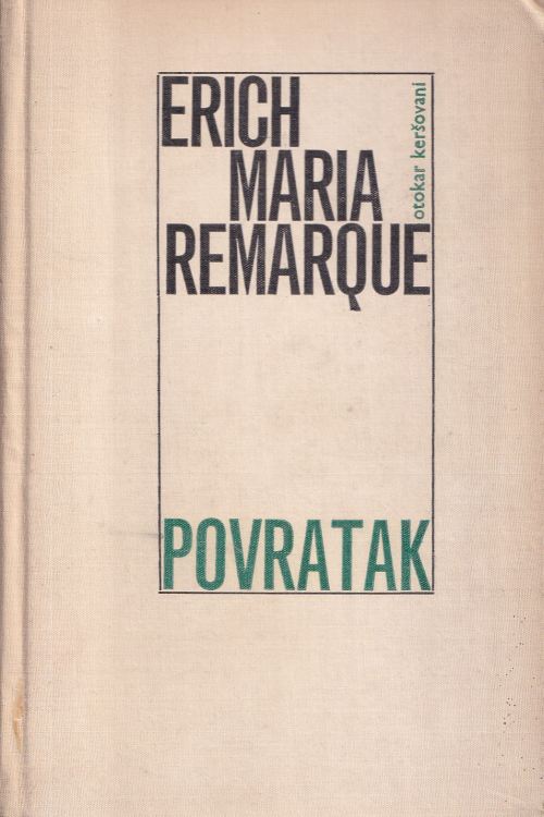 Povratak - Erich Maria Remarque, naslovnica knjige