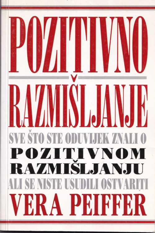 Pozitivno razmišljanje - Vera Peiffer, naslovnica knjige