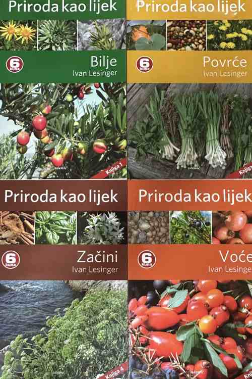 Priroda kao lijek 1 - 4: bilje, povrće, voće, začini - Ivan Lesinger, naslovnica knjige