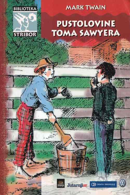 Pustolovine Toma Sawyera - Mark Twain, naslovnica knjige