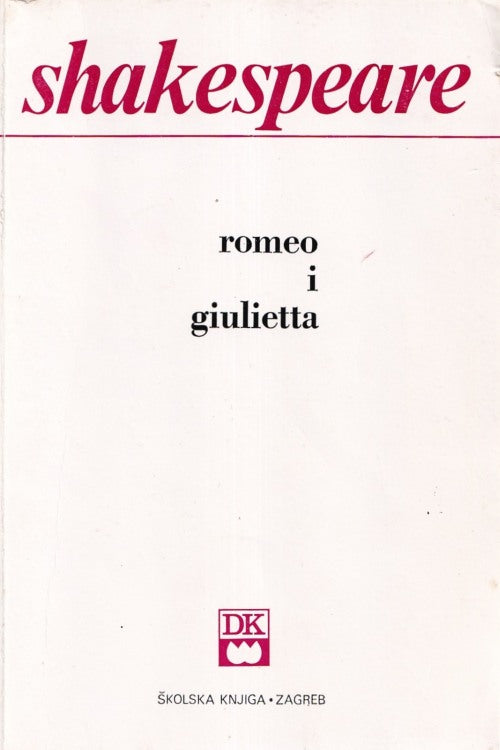 Romeo i Giulietta - William Shakespeare, naslovnica knjige