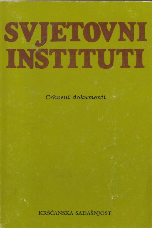 Svjetovni instituti - Hadrijan Borak, naslovnica knjige