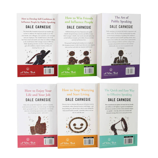 The Best Collection of 6 Books - Dale Carnegie, stražnja stranica nalovnice svih knjiga