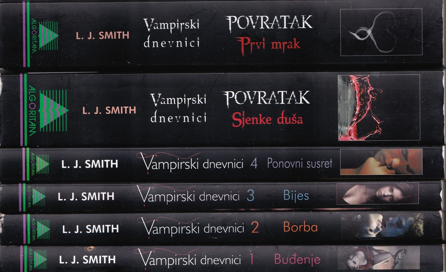 Vampirski dnevnici 1 - 6 - L.J. Smith, hrbat knjige