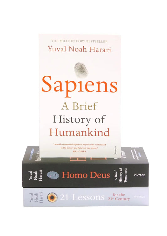 Yuval Noah Harari Box Set (Sapiens, Homo Deus, 21 Lessons for 21st Century) - Yuval Noah Harari, book cover