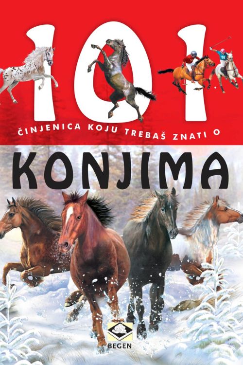 101 činjenica koju trebaš znati o konjima, naslovnica knjige