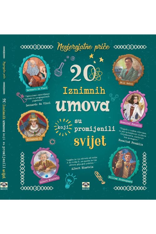 20 iznimnih umova koji su promijenili svijet, naslovnica knjige