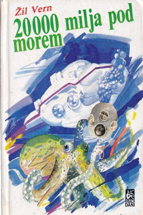 20000 milja pod morem - Jules Verne, naslovnica knjige