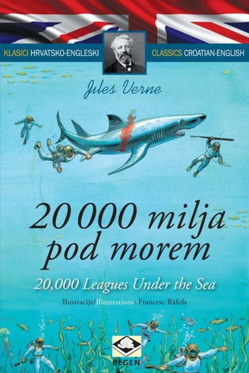 20000 milja pod morem | 20000 Leages Under the Sea: dvojezični klasici  - Jules Verne , naslovnica knjige
