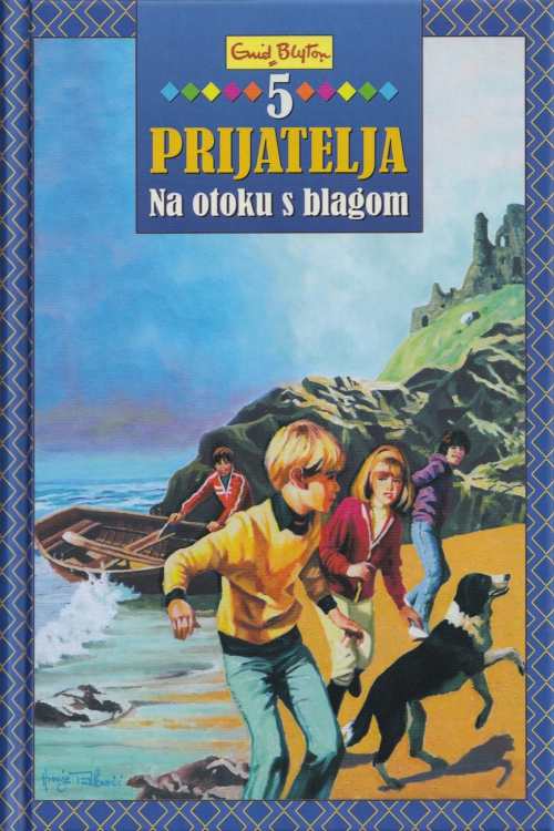 5 prijatelja: Na otoku s blagom TU- Enid Blyton, naslovnica knjige