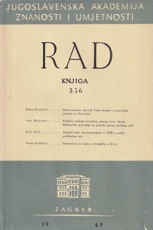 Rad JAZU knjiga 356/1969 - Grga Novak, naslovnica knjige