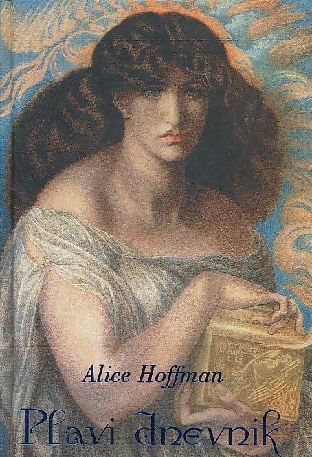 Plavi dnevnik, Alice Hoffman, žena sa smeđom dugom kosom, sive haljine, golih ramena.
