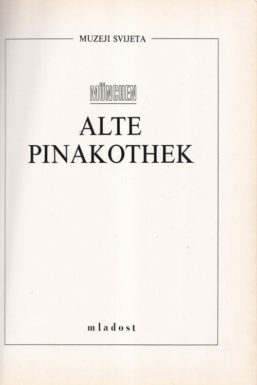 Muzeji svijeta: Alte Pinakothek, naslovnica knjige
