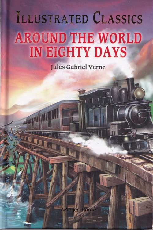 Around the World in Eighty Days - Jules Verne, naslovnica knjige
