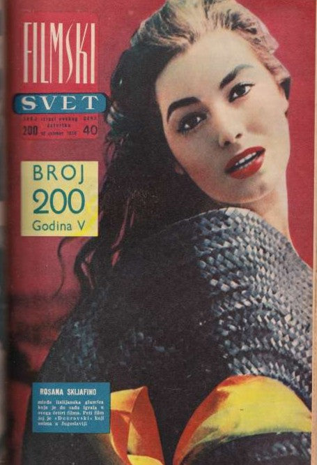 Časopis Filmski svet br. 151-200/1957-1958, naslovnica časopisa