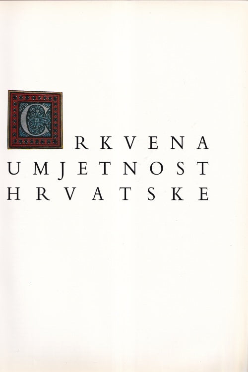 Crkvena umjetnost Hrvatske - Antun Ivandija, prva stranica knjige