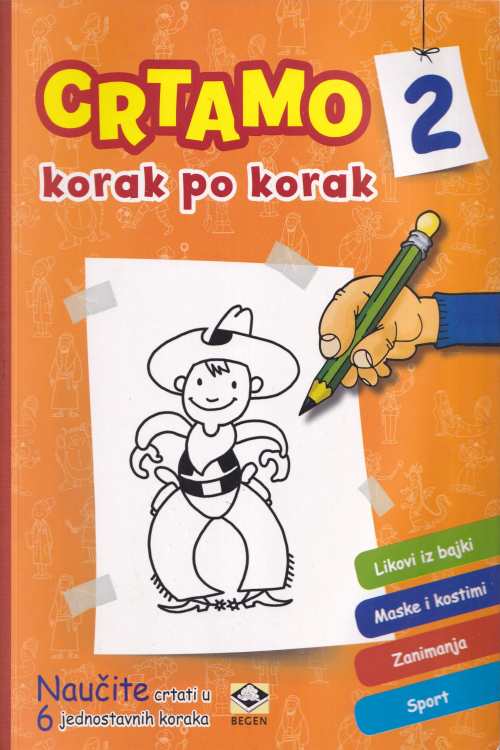Crtamo korak po korak 2 - Mladen Anđelković, naslovnica knjige