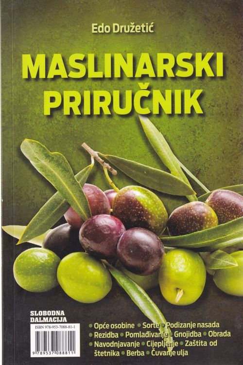 Maslinarski priručnik – Edo Družetić, naslovnica knjige