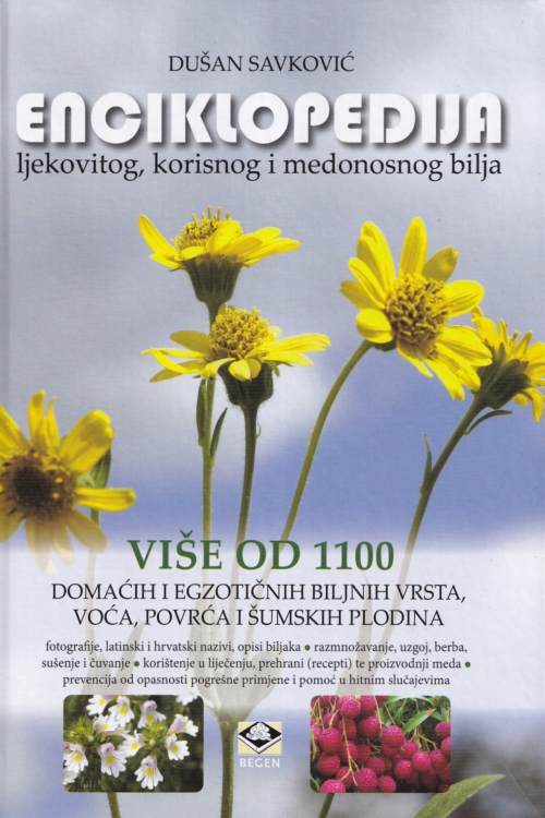 Enciklopedija ljekovitog, korisnog i medonosnog bilja - Dušan Savković, naslovnica knjige