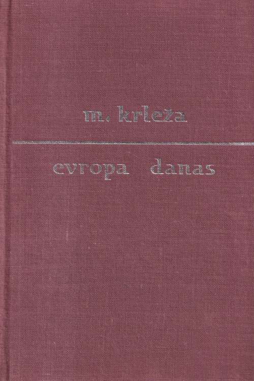 Evropa danas - Miroslav Krleža, naslovnica knjige