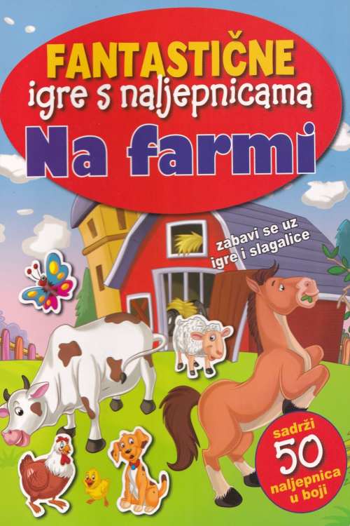 Fantastične igre s naljepnicama: Na farmi, naslovnica knjige