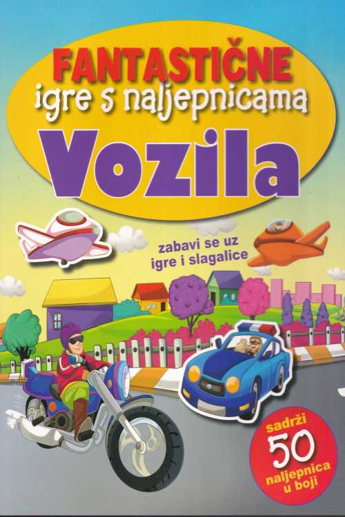 Fantastične igre s naljepnicama: Vozila, naslovnica knjige
