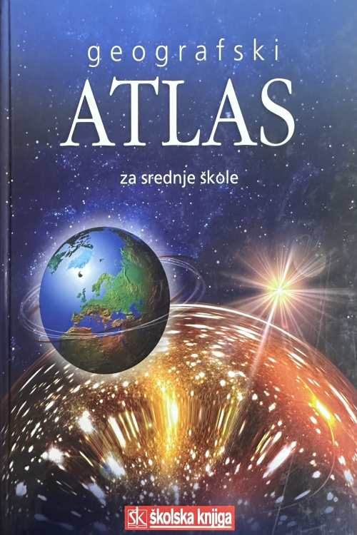 Geografski atlas za srednje škole, naslovnica knjige