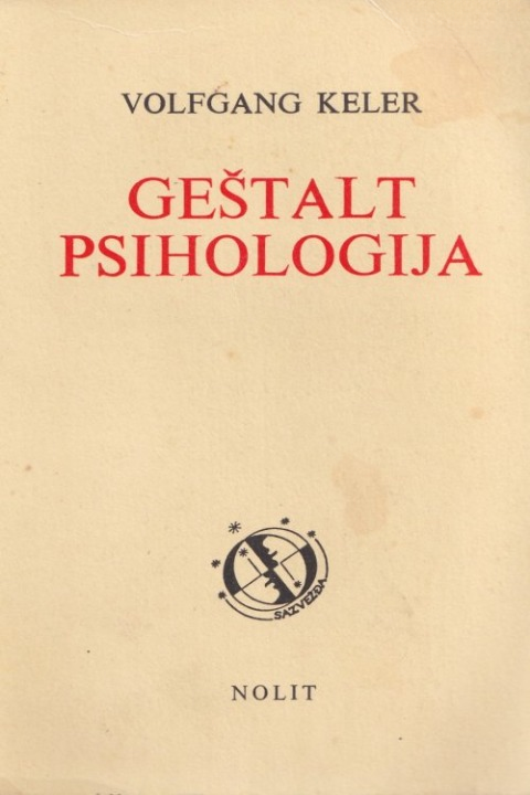 Geštalt psihologija - Wolfgang Kohler, naslovnica knjige