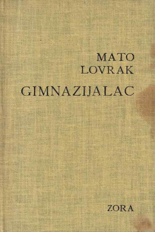 Gimnazijalac - Mato Lovrak, naslovnica knjige