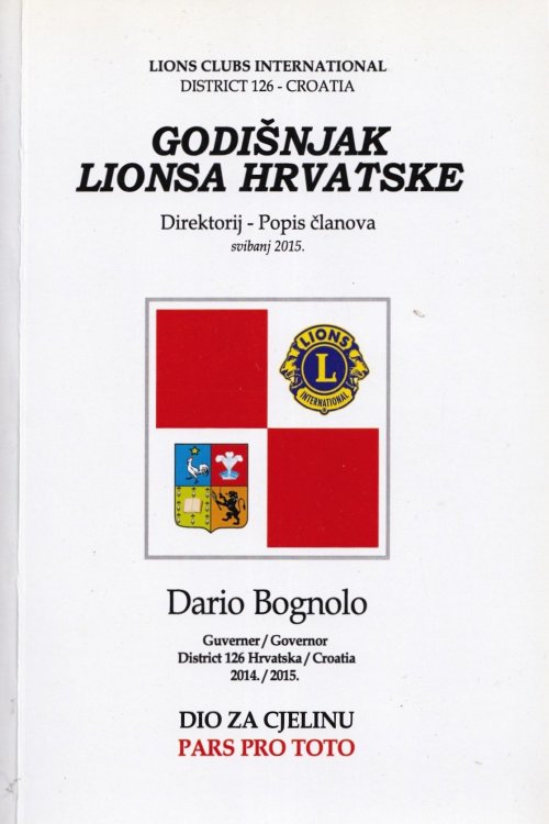 Godišnjak Lionsa Hrvatske - Dario Bognolo, naslovnica knjige