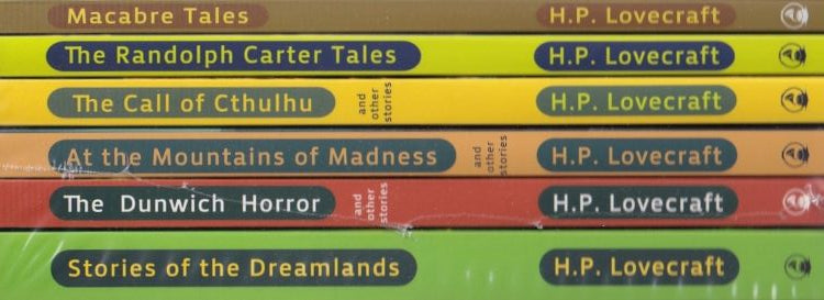 H.P. Lovecraft collection, book set cover.