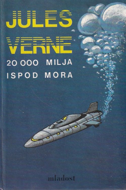 20000 milja ispod mora - Jules Verne , naslovnica knjige