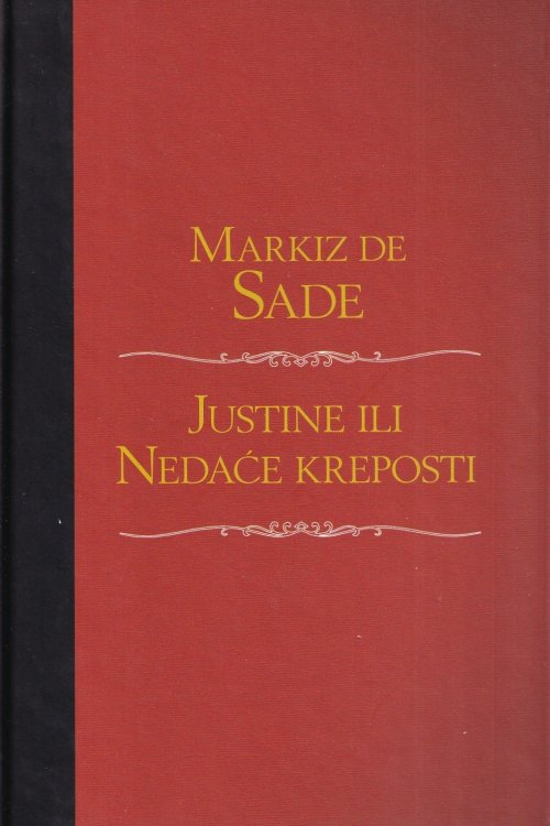 Justine ili nedaće kreposti - Markiz de Sade, naslovnica knjige