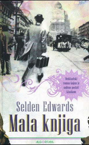Selden Edwards, Mala knjiga, muškarac s koferom, u hodu, okrenut leđima, tramvaj u pozadini.