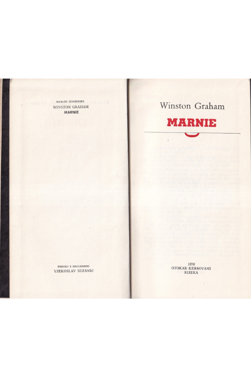 Marnie - Winston Graham, naslovnica knjige