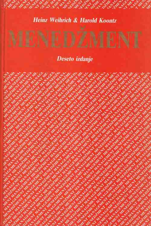 Menedžment - Heinz Weihrich | Harold Koontz, naslovnica knjige