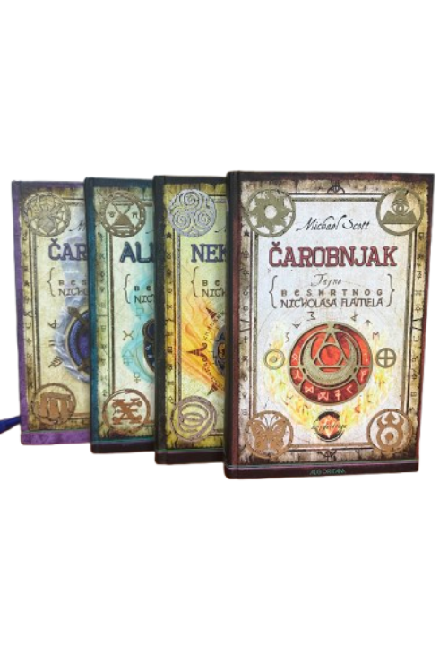 Čarobnjak, Nekromant, Čarobnica i Alkemičar, autor Michael Scott - nalovnica knjige