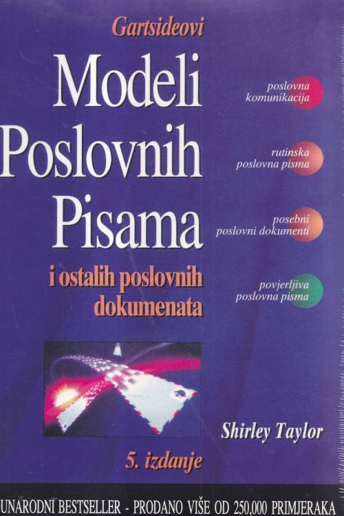 Modeli poslovnih pisama i ostalih dokumenata - Shirley Taylor, naslovnica knjige