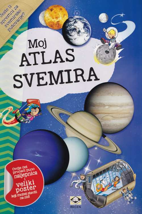 Moj atlas svemira + poster, naslovnica knjige