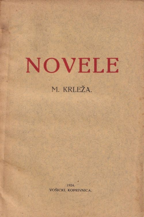 Novele - Miroslav Krleža, naslovnica knjige
