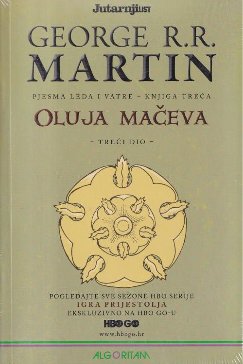 Oluja mačeva 3. dio - George R.R. Martin, naslovnica knjige