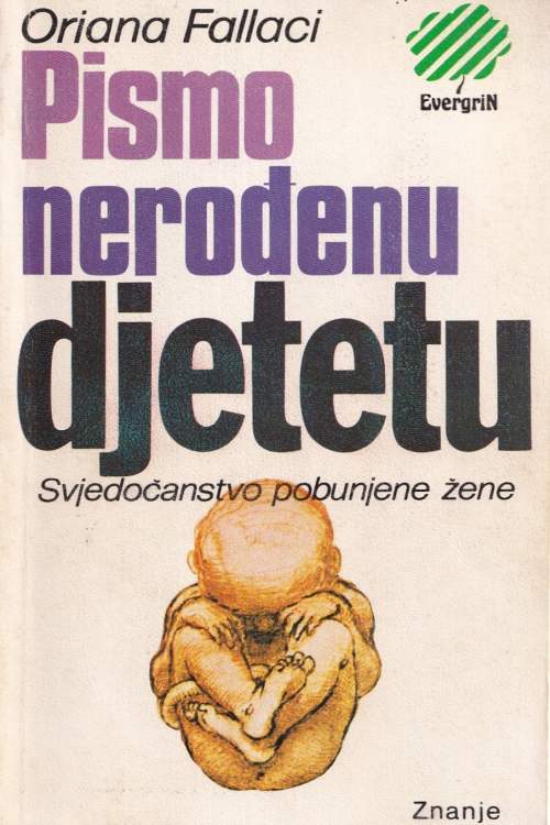 Pismo nerođenom djetetu - Oriana Fallaci, naslovnica knjige