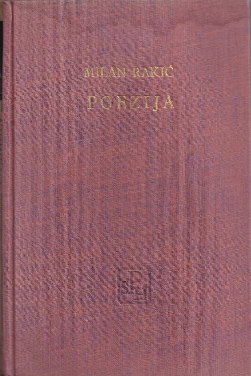 Poezija - Milan Rakić, naslovnica knjige