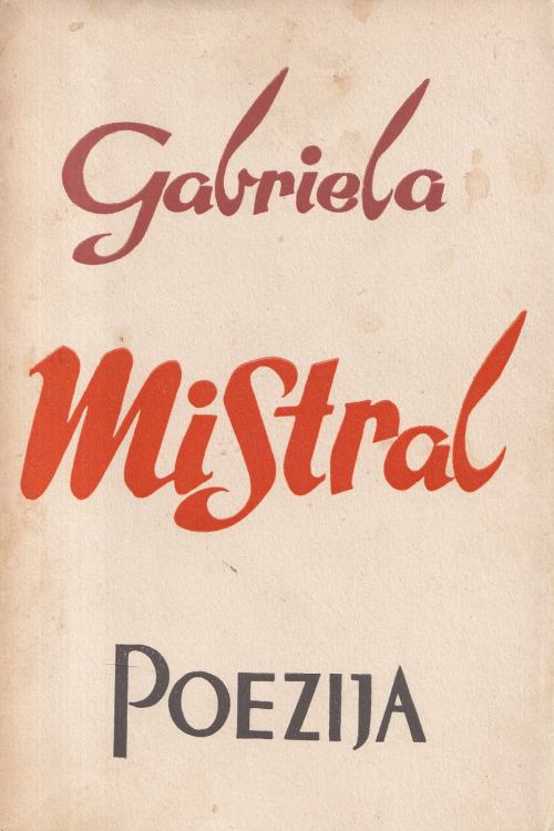 Poezija - Gabriela Mistral, naslovnica knjige