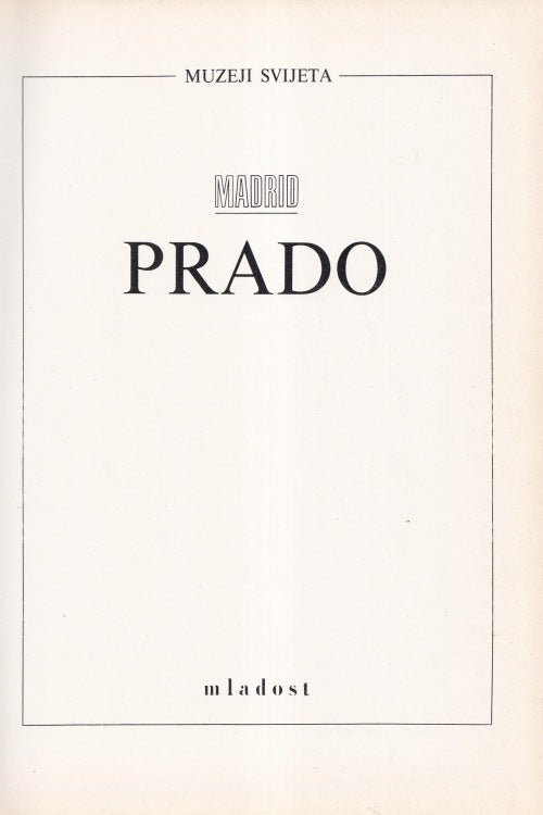 Muzeji svijeta: Prado, naslovnica knjige
