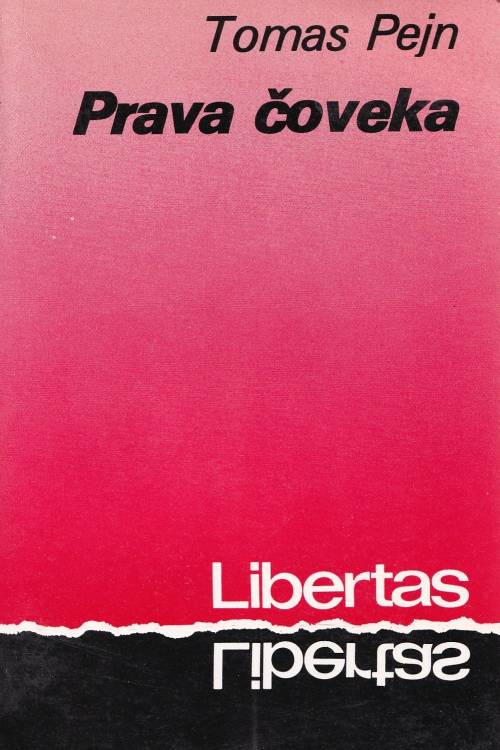 Prava čoveka - Thomas Paine, naslovnica knjige