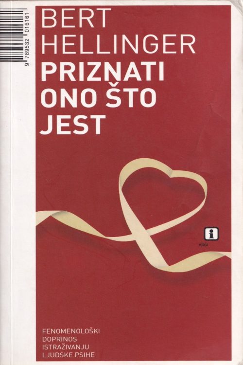 Priznati ono što jest - Bert Hellinger, naslovnica knjige
